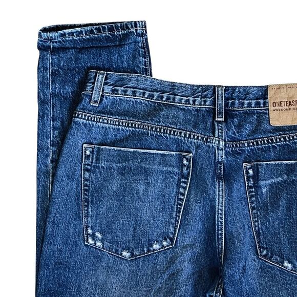 One Teaspoon Women’s Sz 31 Loose Fit Jeans Awesome Baggies Mid Rise Denim Baggy - Picture 8 of 14